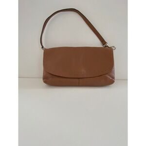 COACH Leather Flap Wristlet Baguette Bag Shoulder Bag Cognac Brown Designer vtg